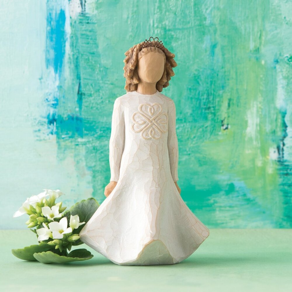 WILLOW TREE Irish Charm Figurine Susan Lordi 2010 Luck Laughter Strength Uplift - Picture 15 of 15